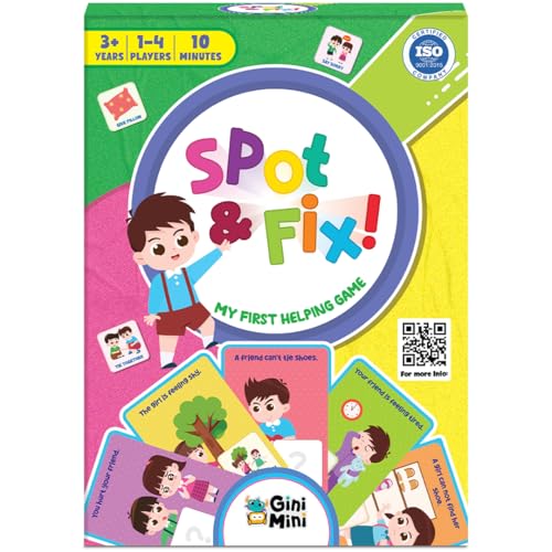 GiniMini Spot & Fix – 80+ Cards & Props | Social Emotional Learning Game for Kids 3+ | Builds Empathy, Communication & Problem-Solving | Preschool Educational Toy & Travel-Friendly Gift - Image 1