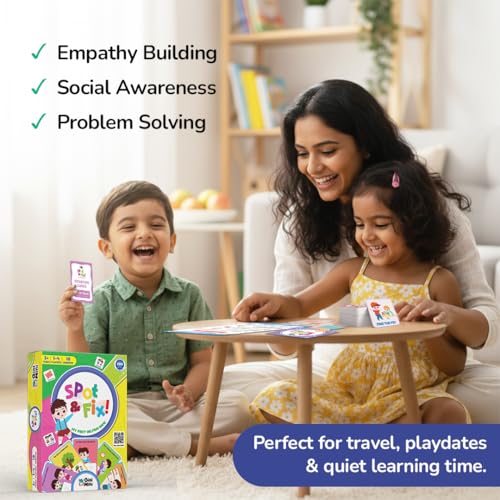 GiniMini Spot & Fix – 80+ Cards & Props | Social Emotional Learning Game for Kids 3+ | Builds Empathy, Communication & Problem-Solving | Preschool Educational Toy & Travel-Friendly Gift - Image 3