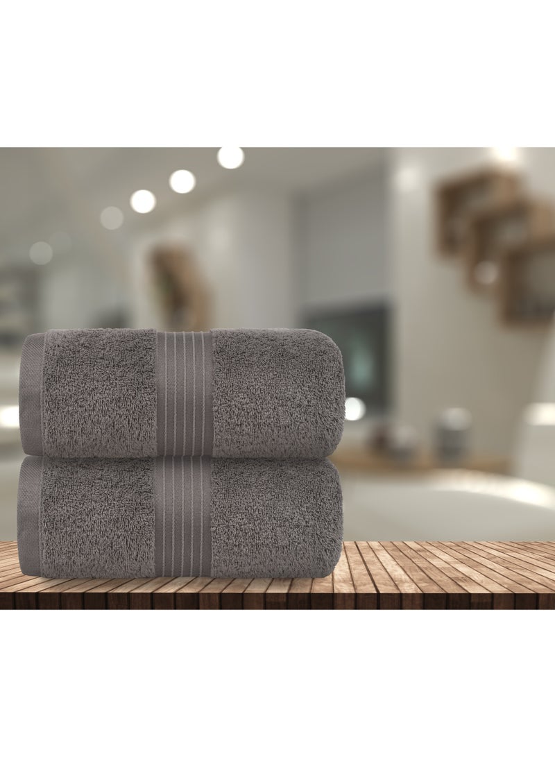 Bliss Casa Bliss Casa 2-Piece 100% Combed Cotton Bath Sheets - 550 GSM Large Bath Towels Quick Dry Highly Absorbent - Thick Soft Hotel Quality Bathroom Towels for Bath and Spa 35x70 Inch  - Image 4