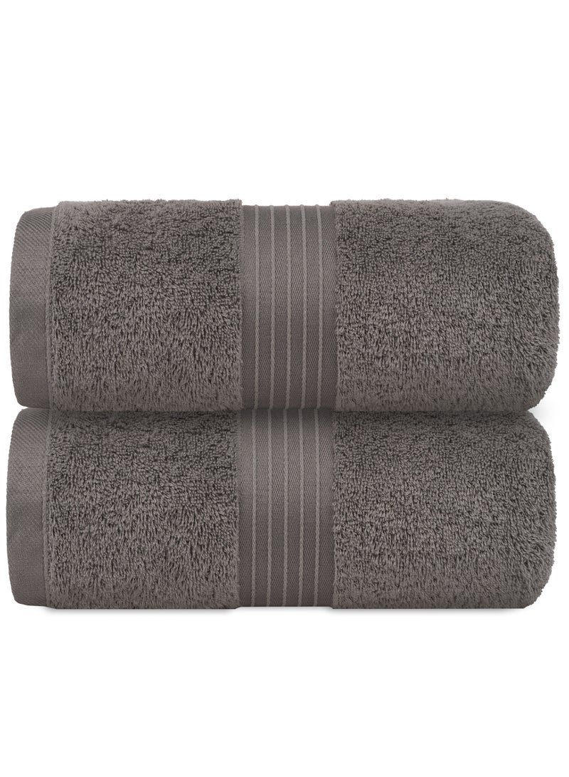Bliss Casa Bliss Casa 2-Piece 100% Combed Cotton Bath Sheets - 550 GSM Large Bath Towels Quick Dry Highly Absorbent - Thick Soft Hotel Quality Bathroom Towels for Bath and Spa 35x70 Inch  - Image 2