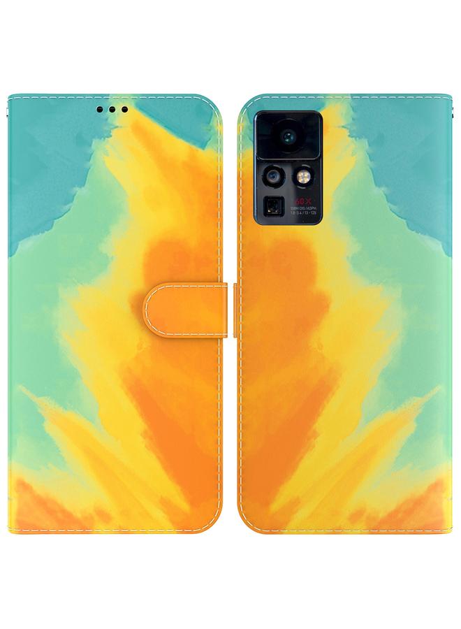 Zaboon Case For Infinix Zero X Neo / X6810 Watercolor Pattern Flip Leather Phone Case - Image 1
