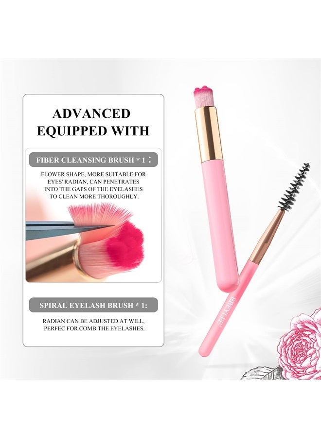 Breylee شامبو الرموش لتمديد الرموش، 60 مل + زجاجة شطف + فرشاة، منظف تمديد الرموش، منظف الرموش، غسيل الرموش، حمام الرموش، منظف الرموش، خالي من البارابين والكبريتات للاستخدام في الصالون والمنزل - Image 5