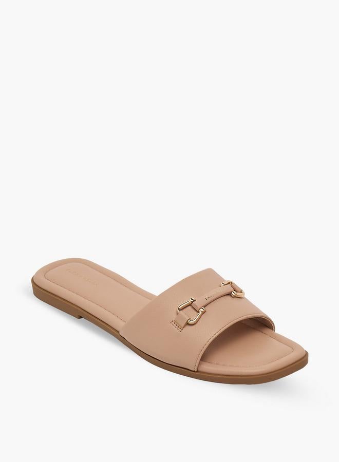 Flora Bella By Shoexpress Women Metallic Accent Slide Sandals - Image 2
