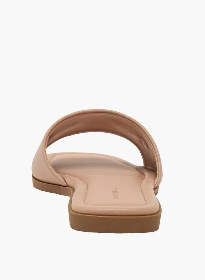 Flora Bella By Shoexpress BLUSH Women Metallic Accent Slide Sandals for Women | Best Price UAE