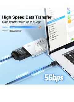 Excefore SATA to USB Adapter, USB 3.0 Hard Drive to USB Adapter for 2.5 Inch HDD/SSD, USB to Sata Adapter, External Hard Drive Reader, (No Power Supply)  - Image 5