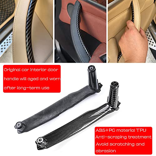 CHUANGHUI Car Door Handle for BMW X5 X6 E71 E70 2007-2013 Interior Door Handles Replace Cover Car Door Handle Accessories (Carbon Fiber Color) - Image 2