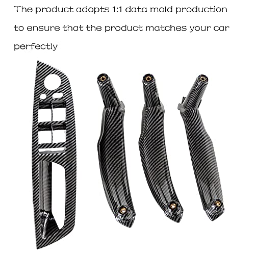 CHUANGHUI Car Door Handle for BMW X5 X6 E71 E70 2007-2013 Interior Door Handles Replace Cover Car Door Handle Accessories (Carbon Fiber Color) - Image 4