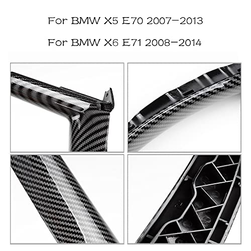 CHUANGHUI Car Door Handle for BMW X5 X6 E71 E70 2007-2013 Interior Door Handles Replace Cover Car Door Handle Accessories (Carbon Fiber Color) - Image 3