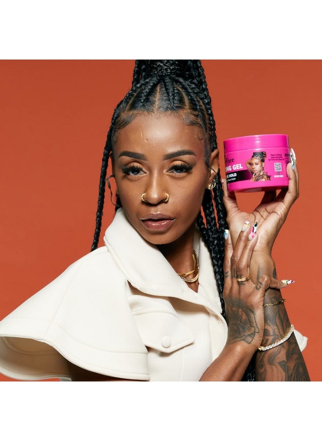 Red by Kiss Braiding Gel Extreme Hold Styler Fixer For Box Braids & Cornrows, Hydrating, Conditioning, Long-Lasting Frizz Control, 4C Moisturizing, Nourishing High Shine (6 Fl. Oz.)  - Image 2