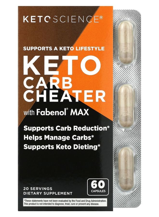Keto Science Keto Carb Cheater with Fabenol Max 60 Capsules