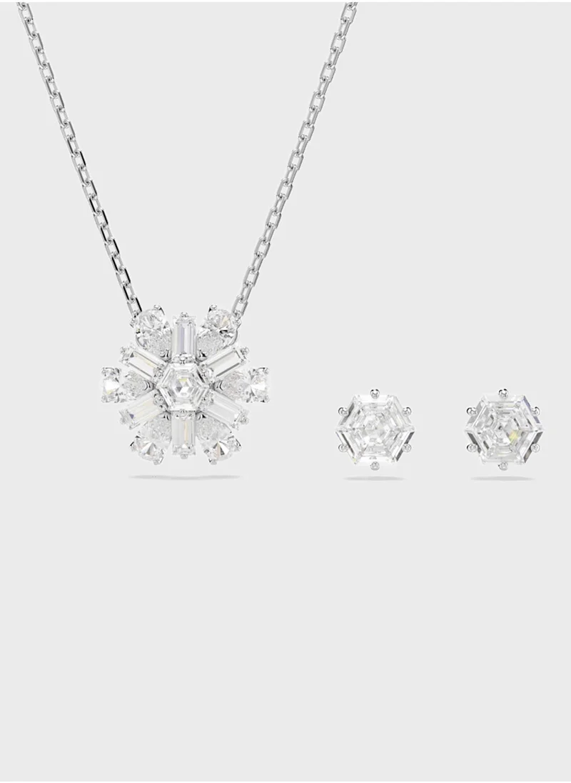 SWAROVSKI Pendent Detail Long Necklace & Stud Earrings Set