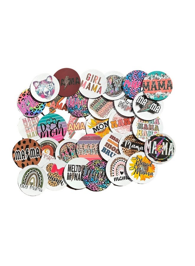 Lashicorn Freshie Mama Mom Cardstock Cutouts Rounds 2.5” Inch For Freshies Random Mix ; 12 Pk ; For Scented Aroma Beads Bake With Mold For Car Freshie Designs Mom Bun Western Mama Bear Blessed - Image 1