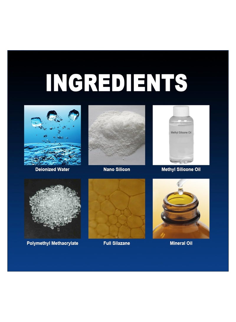 رذاذ إصلاح نانو - عبوة 2 (120 مل/4.3 أونصة) لإزالة خدوش السيارات على العجلات، الكروم، الطلاء، المعدن، البلاستيك، المطاط، الجلد، المحركات، والسجاد، يشمل ممسحة وإسفنجة. - Image 5