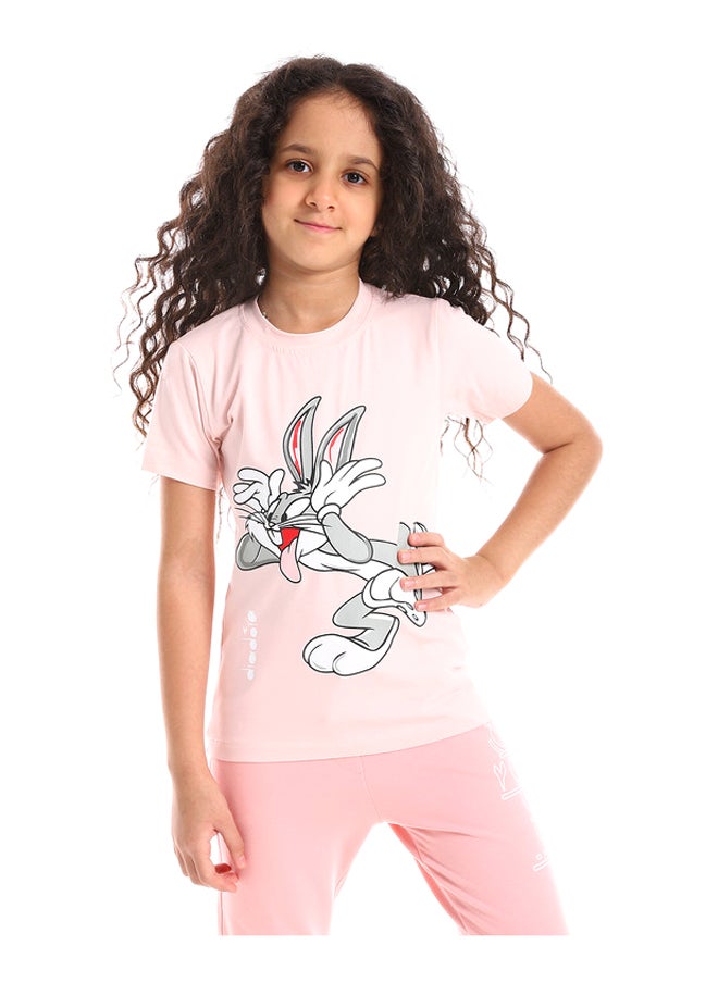 DIADORA Girls Cotton Printed T-Shirt  - Image 1