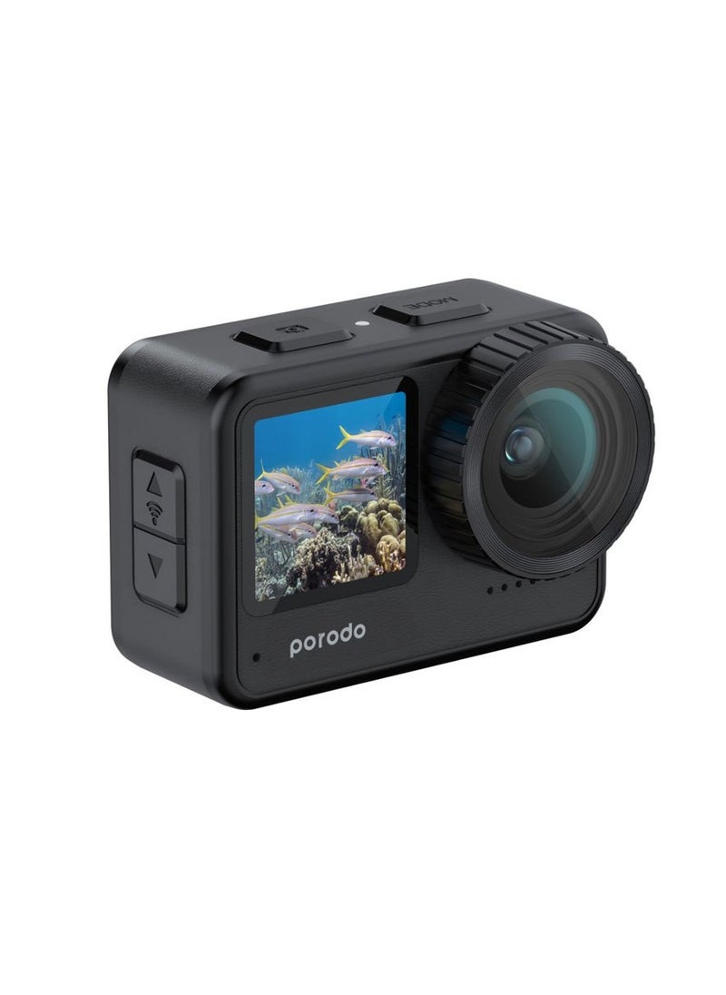 Porodo Lifestyle Fully Waterproof UHD Action Camera Dual Display With Video Stabilisation - pzsku/ZB4210F1999F044D2533CZ/45/_/1735367956/0aa5d4dc-79e6-49c0-a2c2-6551cb2d1603