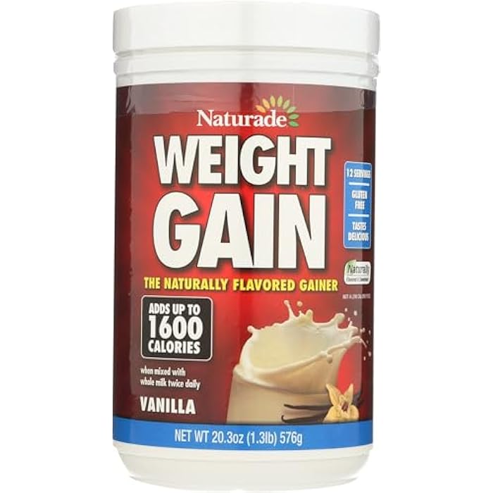 NATURADE Sugar Free Weight Gain Powder, 20.3 OZ - Image 1