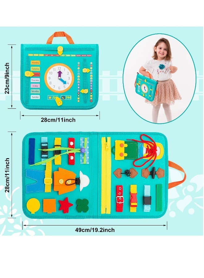 Busy Board DIY Portable Felt Dressing Buckle Learning Board Early Learning Sensory Educational Toys for 1 2 3 4 Years Old Boys and Girls Preschoolers  - Image 3