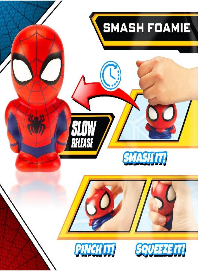 Ja-Ru - JA-RU Marvel Avengers & Spiderman Foam Action Figure Toys (6 Superhero Toys Assorted) Super Squishy Action Hero Figurines for Kids, Boys Toys. Captain America, Iron Man, Hulk, Black Panther. 6821-6s - Image 1