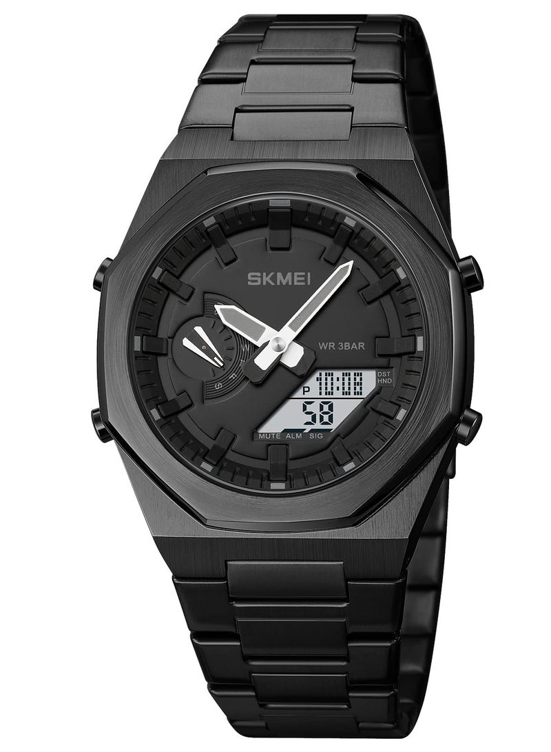 SKMEI Men Watch Dual-Display Electronic Watch with Luminous 30m Waterproof Watch Fashion multifunctional Sports Watch for Men- 1816 - Image 1