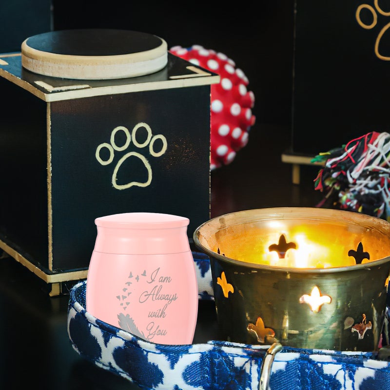 2pcs Small Pet Urn Aluminum Alloy Pet Cinerary Container Cat Dog Keepsake Cinerary Casket - Image 2