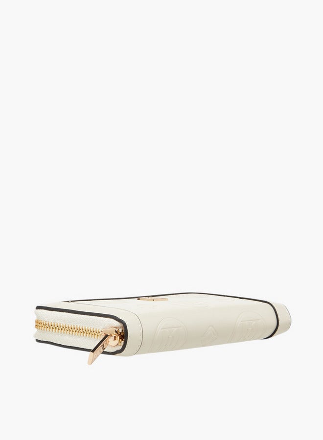 ELLE Monogram Embossed Zip Around Wallet  - Image 4