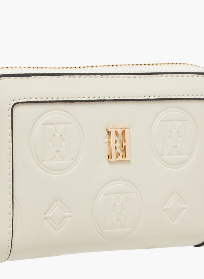 ELLE Monogram Embossed Zip Around Wallet  - Image 3