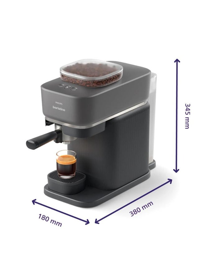 Philips Baristina Semi-Automatic Espresso Machine - Noon Exclusive, Black - BAR300/60  Noon Exclusive 1.2 L 1550 W BAR300/60 black - Image 2