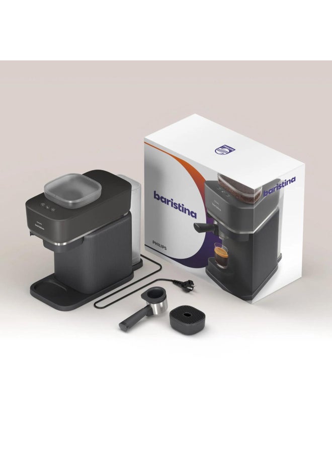Philips Baristina Semi-Automatic Espresso Machine - Noon Exclusive, Black - BAR300/60  Noon Exclusive 1.2 L 1550 W BAR300/60 black - Image 4