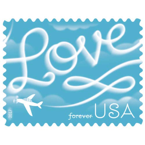United States Postal Service 2017 Love Skywriting Wedding Sheet of 20 Forever Stamps Scott 5155 - Image 2
