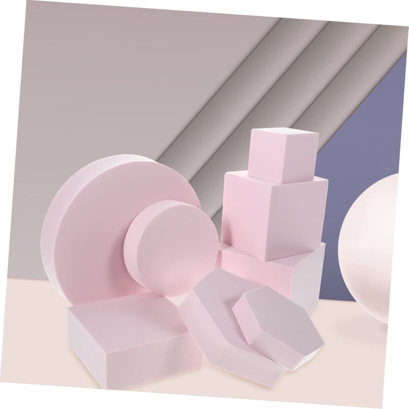 ARTIBETTER 8pcs White Geometry Cube Props Photography Makeup Jewelry - Image 5