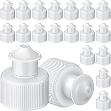Sieral Sieral 20 Pack Push Pull Caps for Bottles 28 mm Plastic Water Bottle Cap Bottle Sports Cap Water Bottle Replacement  - Image 1