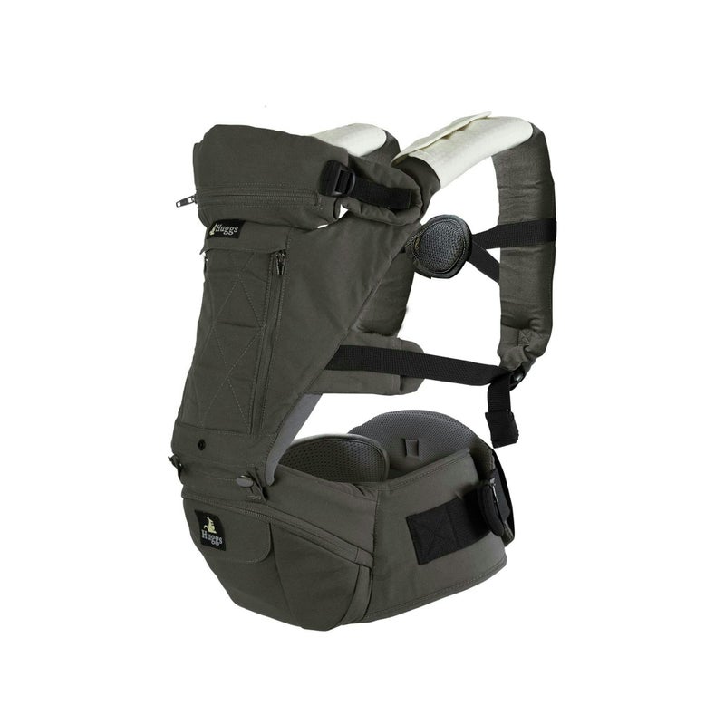Abiie HUGGS 3-in-1 Baby Carrier with Hip Seat - Front Facing, Hip Hugger, Back Baby Carrier - Healthy Sitting (M) Position, 3 Mos.-Toddler - Buckle Type Closure - Approved by US Safety Standards - Image 1