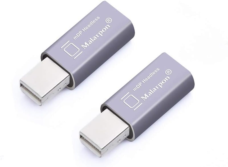 Malarpon Mini DispalyPort Headless Ghost Display Emulator with Blue Light for PC 4K Mini DP Dummy Plug (fit Headless 1080@60Hz-3840x2160@17Hz) 2P - Image 1