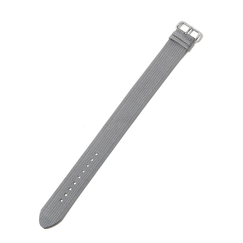 Generic NATO One Over Nylon Strap Huawei Samsung Universal Smart Canvas Watch Strap 20mm22mm in stock Gray 