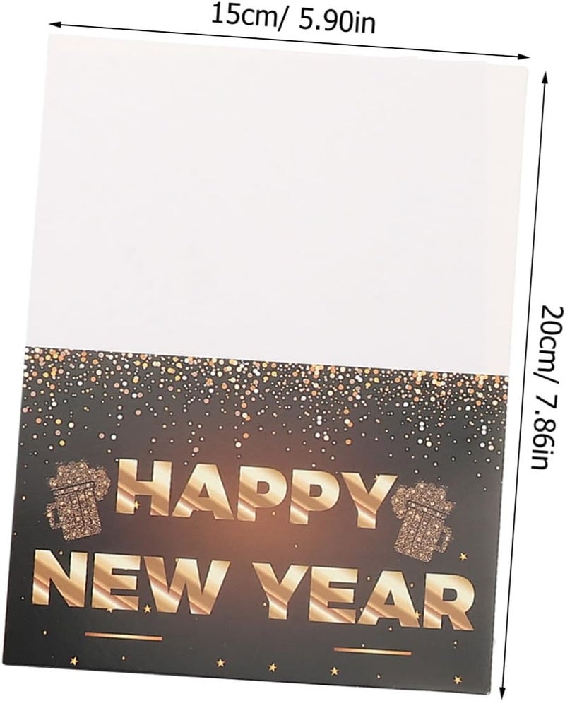 OSALADI Year Cards with Envelopes and Stickers Blank Inside Greeting Cards for Winter Holiday Wishes Stylish Party Supplies for Year Celebration and Family Gatherings - Image 2