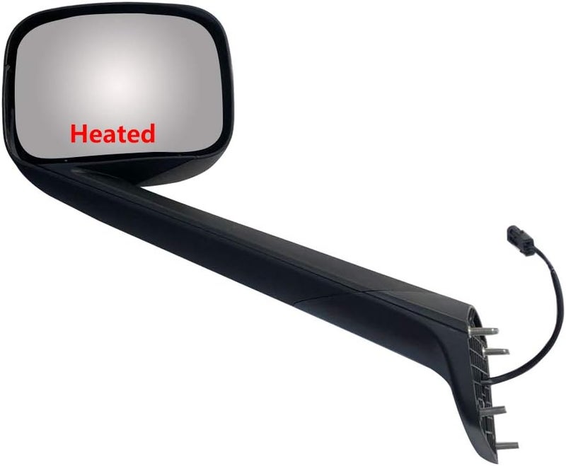 LONGLING Replacement Black Hood Mirror Driver Left Side for Freightliner Cascadia 2018-Onward - Image 2