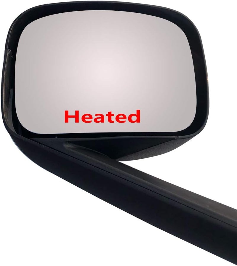 LONGLING Replacement Black Hood Mirror Driver Left Side for Freightliner Cascadia 2018-Onward - Image 4