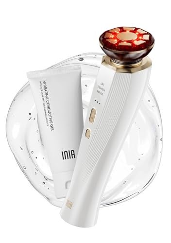 INIA 3-in-1 Red Light Therapy for Face and Neck Beauty Device for Puffiness & Skin Firming Skincare Tool (White) - Image 1
