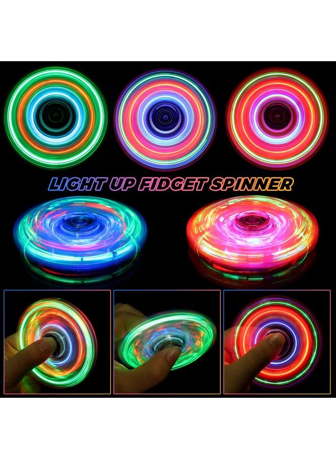 GIGILLI Fidget Spinners For Kids 8 Pack Birthday Party Favors Led Light Up Fidget Toys For Kids Adults Goodie Bag Stuffers Bulk Glow In The Dark Return Gifts Kids Classroom Prizes - Image 3