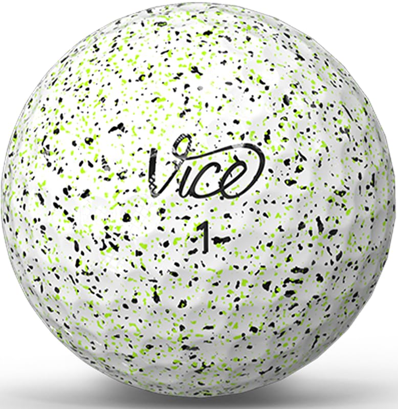 Vice Golf Vice Pro Plus Drip Version Golf Balls (Drip Lime/Black) - Image 2