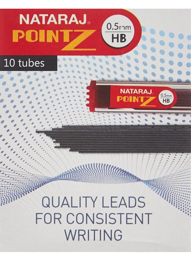 NATARAJ NATARAJ Lead Pointz 0.5mm HB Refill for Mechanical Pencils, Smooth Dark Lead, Break Resistant, Perfect for the Classroom, Comfortable Grip for Writing, Everyday Writing Activities (Pack of 10)  - Image 1