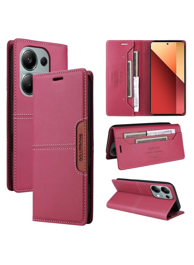 The Bros Case For Redmi Note 13 Pro 4G G01 RFID Anti-theft Leather Phone Case