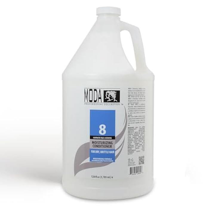 MODA - Hair Conditioner with 4 Extracts Plus 4 Vitamins - Moisturizing Conditioner for Dry and Brittle Hair - Ultimate Moisture for Dry Hair - 128 Oz - Image 1