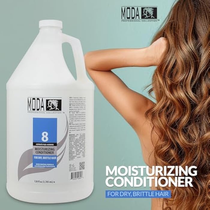MODA - Hair Conditioner with 4 Extracts Plus 4 Vitamins - Moisturizing Conditioner for Dry and Brittle Hair - Ultimate Moisture for Dry Hair - 128 Oz - Image 5