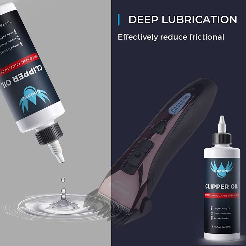 Godora 8 oz Premium Hair Clipper Oil Blade Oil with Scientifically Formulated | Odorless & Anti-Rust Clipper Oil for Hair Trimmers and Clippers | Trimmer Oil Extends The Life of Clipper & Blades - Image 4