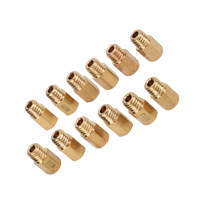 Carburetor Main Jet Kit 12Pcs Hex Type Brass Jets - Strong Compatibility Stable Performance for Mikuni VM TM TMX Carburetor Replacement Maintenance - Image 3