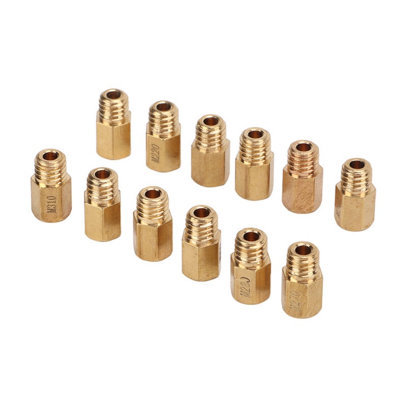Carburetor Main Jet Kit 12Pcs Hex Type Brass Jets - Strong Compatibility Stable Performance for Mikuni VM TM TMX Carburetor Replacement Maintenance - Image 4