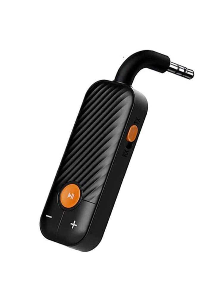 Generic Bluetooth 5.2 Transmitter and Receiver 2 in 1 Wireless 3.5mm Bluetooth Adapter, Aux Bluetooth Audio Car Adapter Compatible with TV Car Home Stereo System Headphones  - Image 1