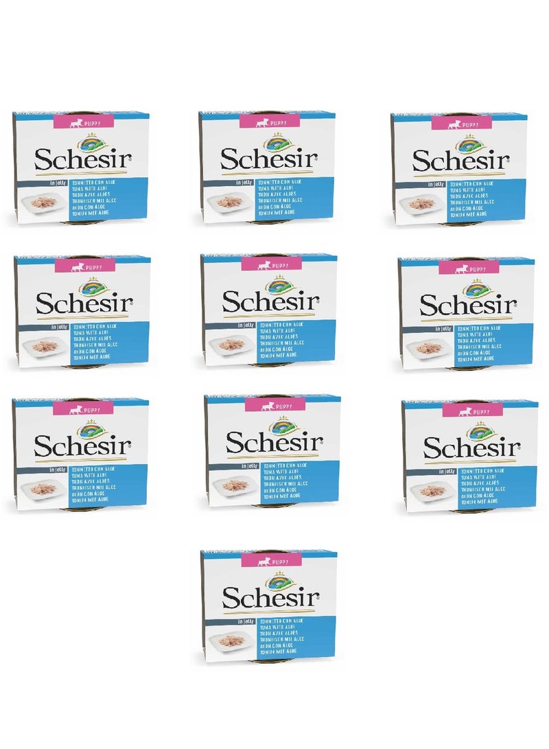 Schesir Schesir Puppy Can-Wet Food Tuna With Aloe 150g 10pc  - Image 1