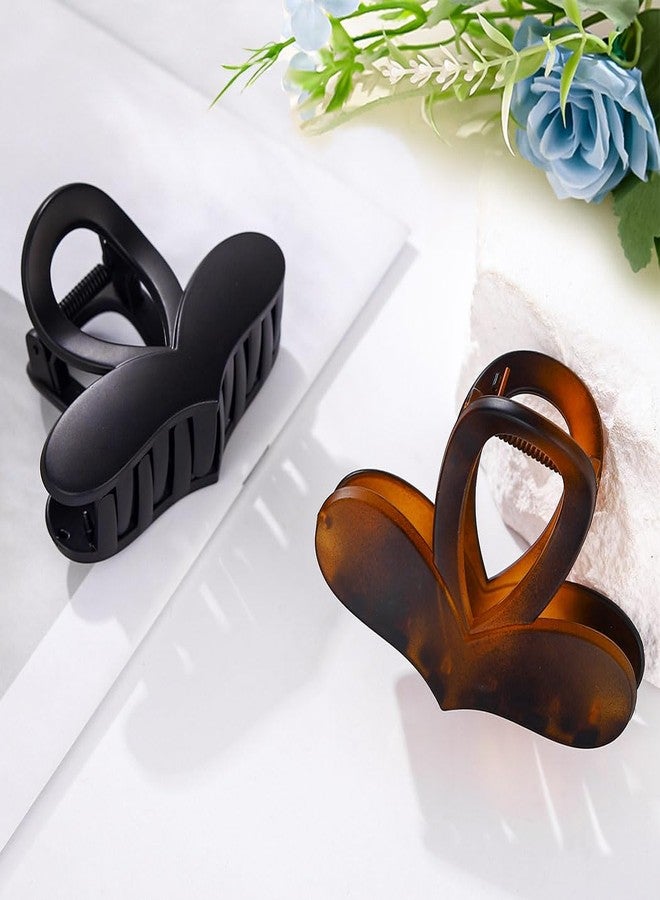 Outyua Medium Heart Claw Clips for Women Matte Nonslip Hair Clips Strong Hold Clip for Thick, Thin - Image 3